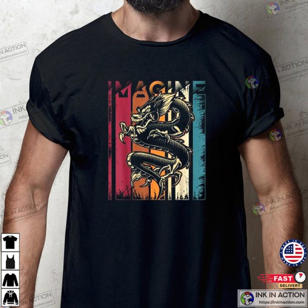 Imagine Dragon Vintage Cool Art T-Shirt