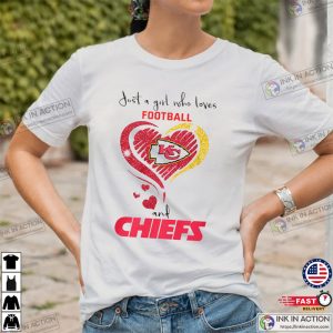 Just A Girl Who Loves Football And Chiefs Sports T Shirt 1