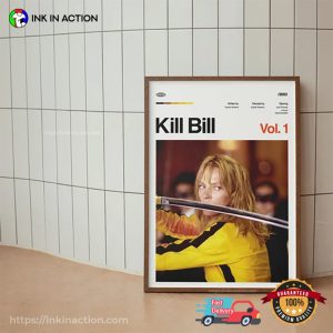 Kill Bill Movie Vol.1 Portrait Uma Thurman The Bride Wall Decor