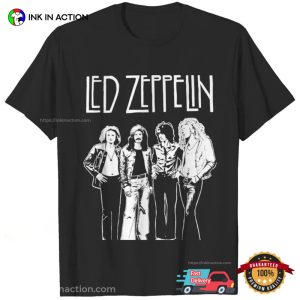 Led Zeppelin Rock Band BW Style T-shirt