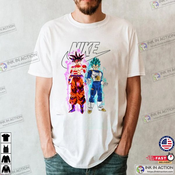 Logo Nike Son Goku And Vegeta Shirt