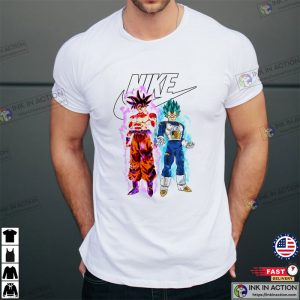 Logo Nike Son Goku And Vegeta Shirt