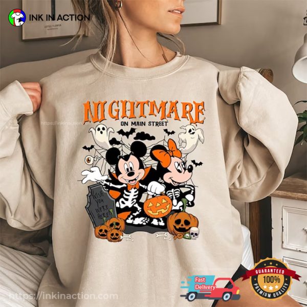 Mickey And Minnie Halloween, Vintage Disney Halloween Shirts