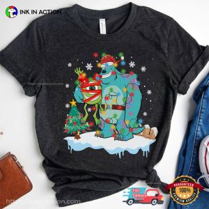 Mike And Sully Monsters Inc Merry Xmas Comfort Colors Tee