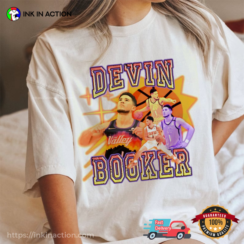 Vintage Wash Devin Booker Basketball T-shirt Vintage Devin 