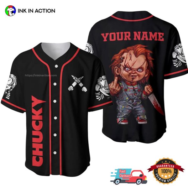 Personalize Chucky Horror Baseball Jersey