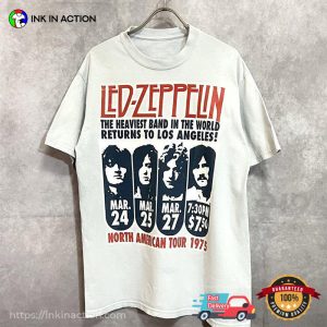 Retro Led Zeppelin North America Tour 1975 Shirt 1