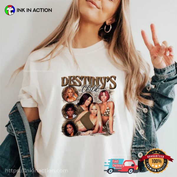 Retro Destinys Child Girl Members Music Band T-Shirt