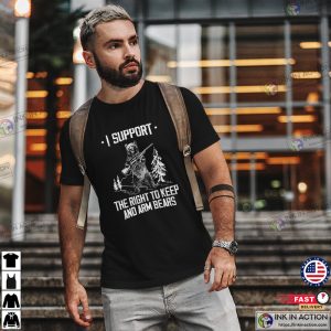 Support Right To Keep And Arm Bears Funny Patriotic Shirt