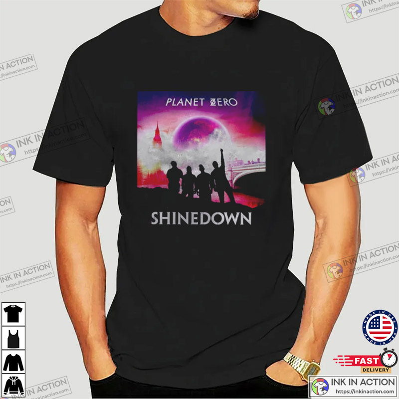 Limited Shinedown Music Shirt, Merch Vintage Revolutions Live Tour 2023  Tickets Album Planet Zero Graphic Tee 90s Y2K Gi