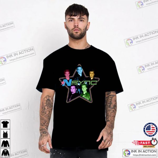 Star Colors Black NSYNC Tee Shirt