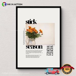 Stick Season Lyric Art noah kahan album Poster 1