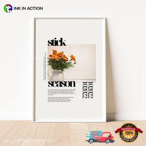 Stick Season Lyric Art noah kahan album Poster 3