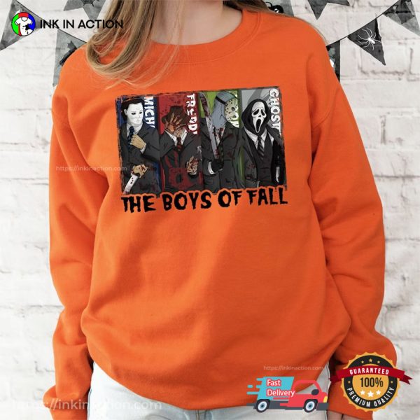 The Boys Of Fall Horror Ghost Scream Halloween Party Tee