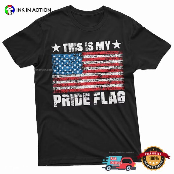 This Is My Pride Flag USA Mens American Flag Shirt