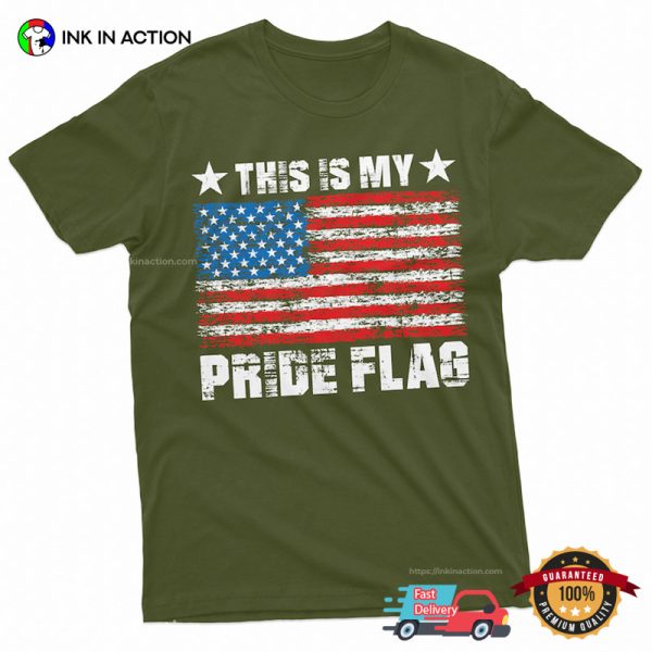 This Is My Pride Flag USA Mens American Flag Shirt