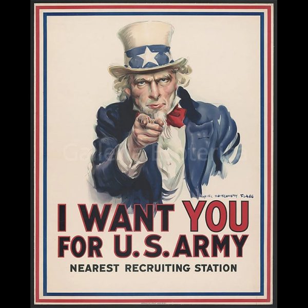 Uncle Sam ‘I Want You’ Vintage Army Recruiting Poster