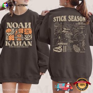 Vintage Noah Kahan Stick Season Tour 2023 Tracklist Comfort Colors Tee
