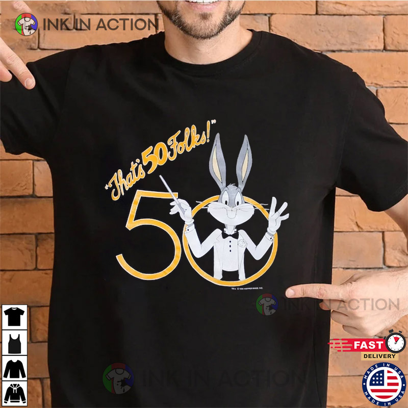 Vintage 90s Looney Tunes, 50th Anniversary T-shirt - Ink In Action