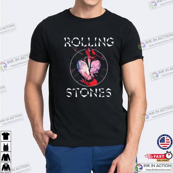 Vintage The Rolling Stones HD Prism Heart Shirt