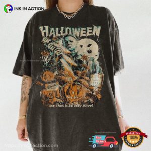 Vintage micheal myers halloween halloween safety T shirt 2