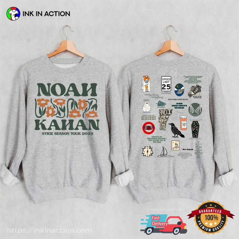 Everywhere Everything Noah Kahan Shirt Sticky Season Tour 2023