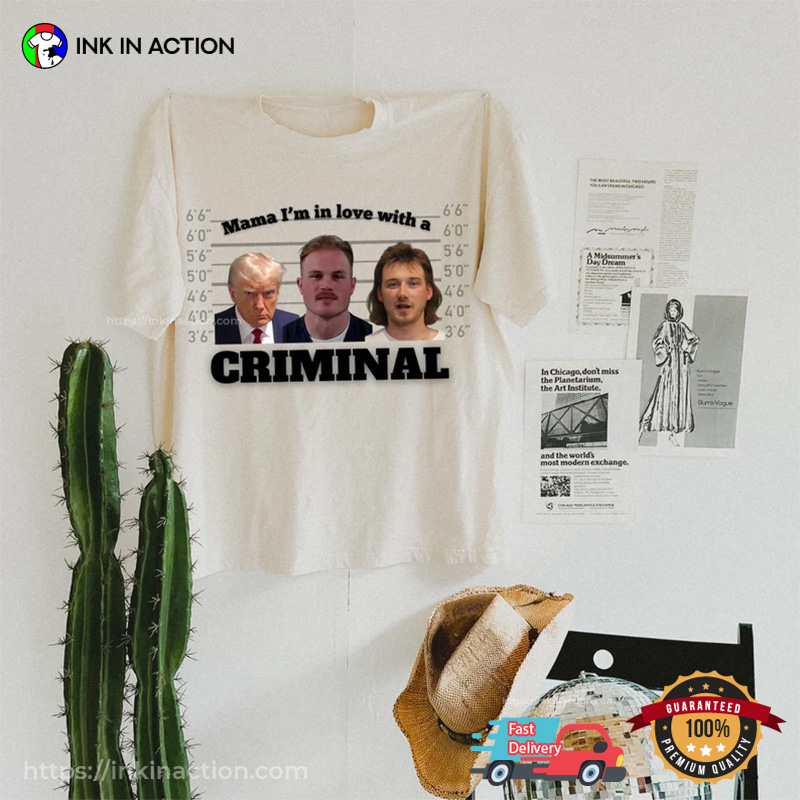 Zach Bryan Morgan Wallen Donald Trump Mugshot Criminal Shirt