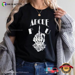 ABCDEFU Gayle Skeleton Hand Music T-Shirt
