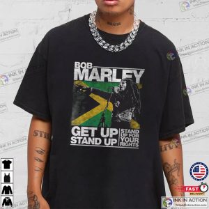 bob marley get up stand up T shirt 1