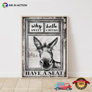 Donkey Hello Sweet Cheeks Poster