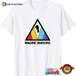 imagine dragons tours 2023 Triangle Logo T Shirt 3