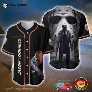Jason Voorhees Face Friday The 13th Mens Baseball Jersey