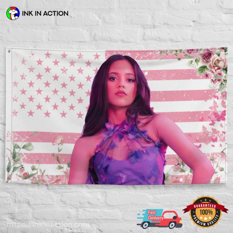 Jenna Ortega Disney Flag - Print your thoughts. Tell your stories.