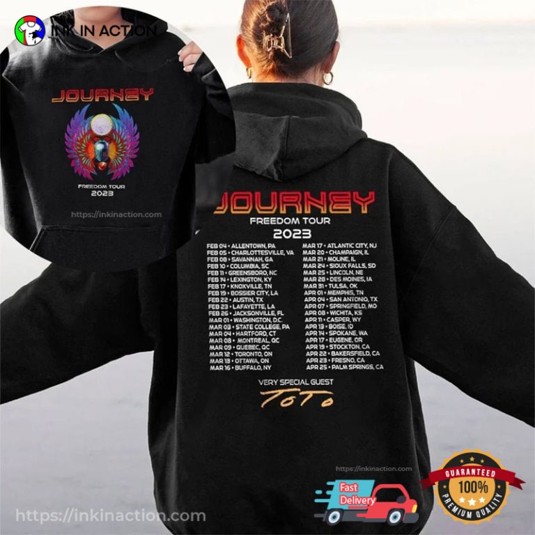 Journey Toto tour 2023, Journey Rock N Roll T-shirt - Print your ...