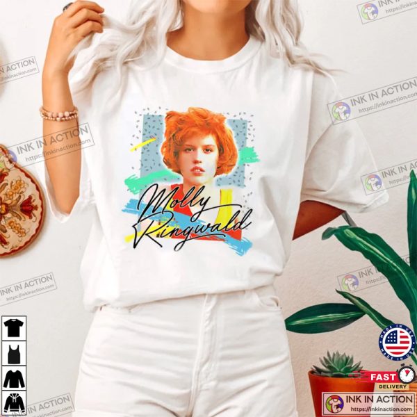 Molly Ringwald 80s Retro Style Fan Art Design T-Shirt