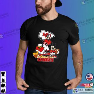 nfl kansas city chiefs mickey mouse football T Shirt 1