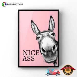 Nice Ass, Donkey In Bathroom Wall Art Prints