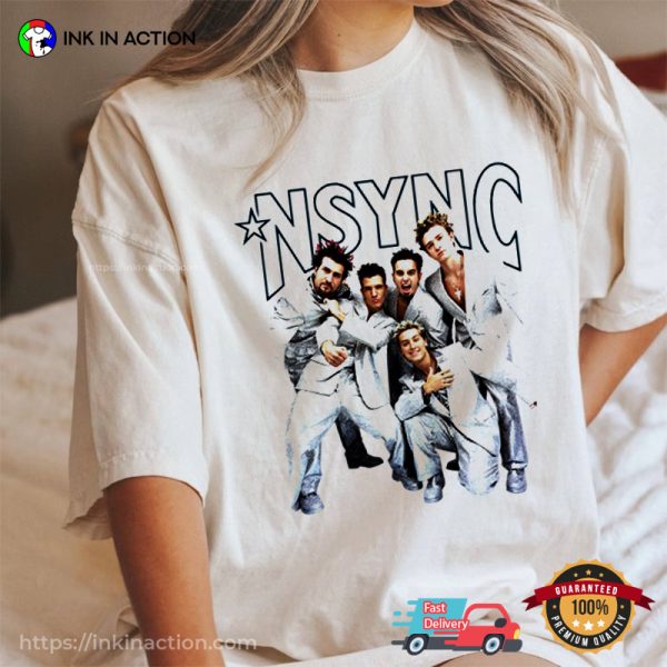 NSYNC Concert Iconic White Suits Graphic Tee