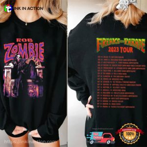 Rob Zombie Concert, Freaks On Parade Tour 2023 Shirt