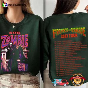 rob zombie concert, freaks on parade tour 2023 Shirt 3
