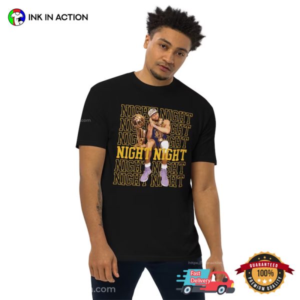 Steph Curry Basketball, Night Night Heavyweight T-Shirt