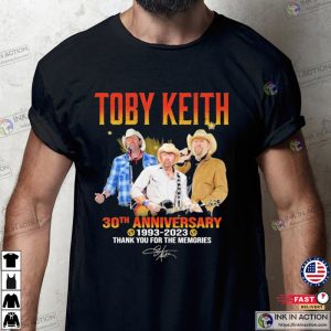 30th Anniversary Singer Signature toby keith shirt 2