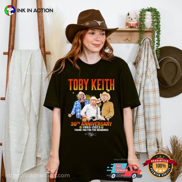 30th Anniversary Singer Signature Toby Keith Shirt