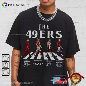 49ers Walking Abbey Road Signatures Football Shirt 1