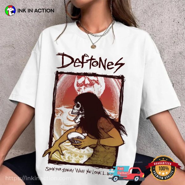 90s Deftones Leathers Lyrics Tee, Deftones Merchandise