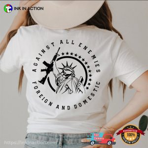 Against All Enemies Liberty patriotic t shirts