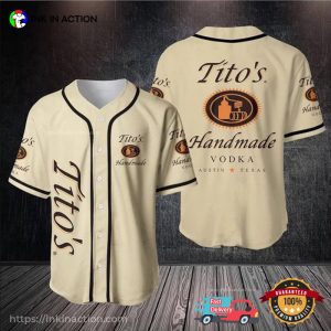 Beige Tito's Vodka Handmade Baseball Jersey