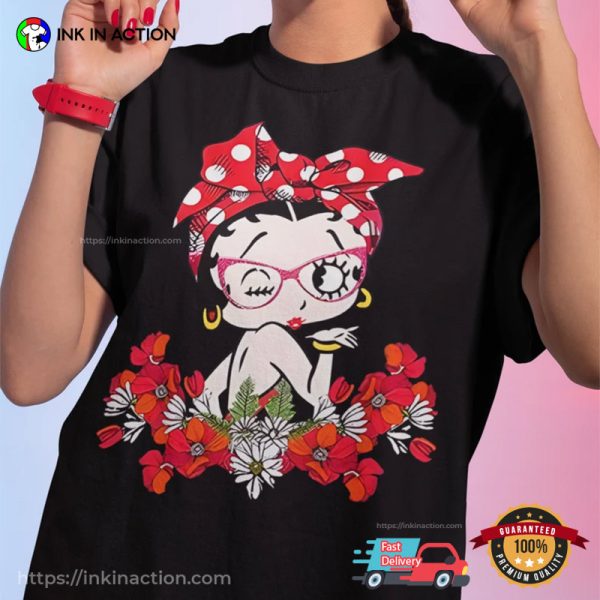 Betty Boop Flower T-Shirt, Betty Boop Merchandise