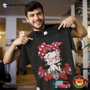 Betty Boop Flower T Shirt, betty boop merchandise