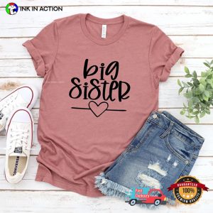 Big Sister With All Heart Announcement Shirt 2